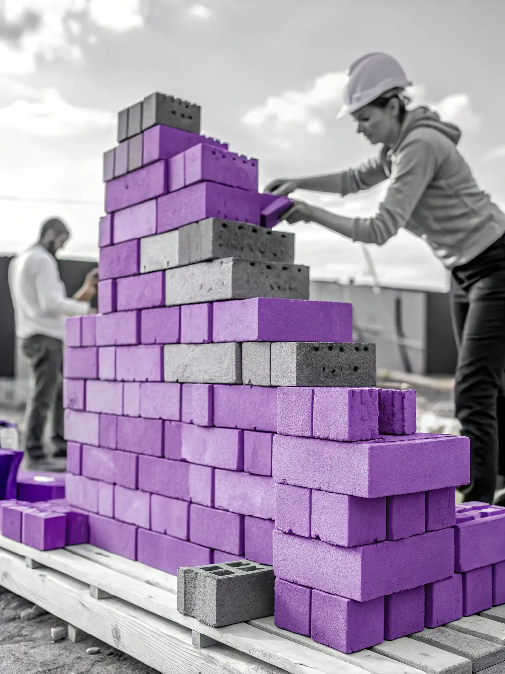 A visually appealing image of a brand identity being built brick by brick, showcasing the depth and strength of the branding process.
